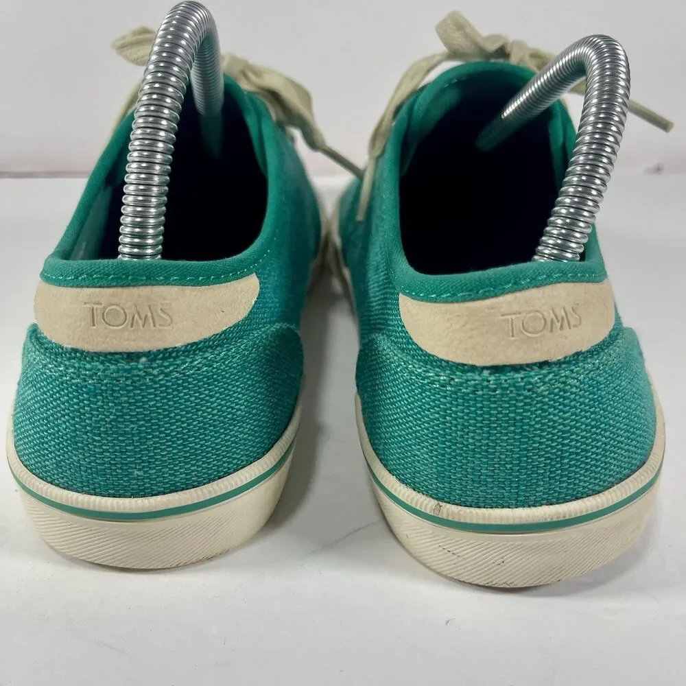 TOMS Paseo Canvas Sneakers – Teal Green – Men’s Size 7.5